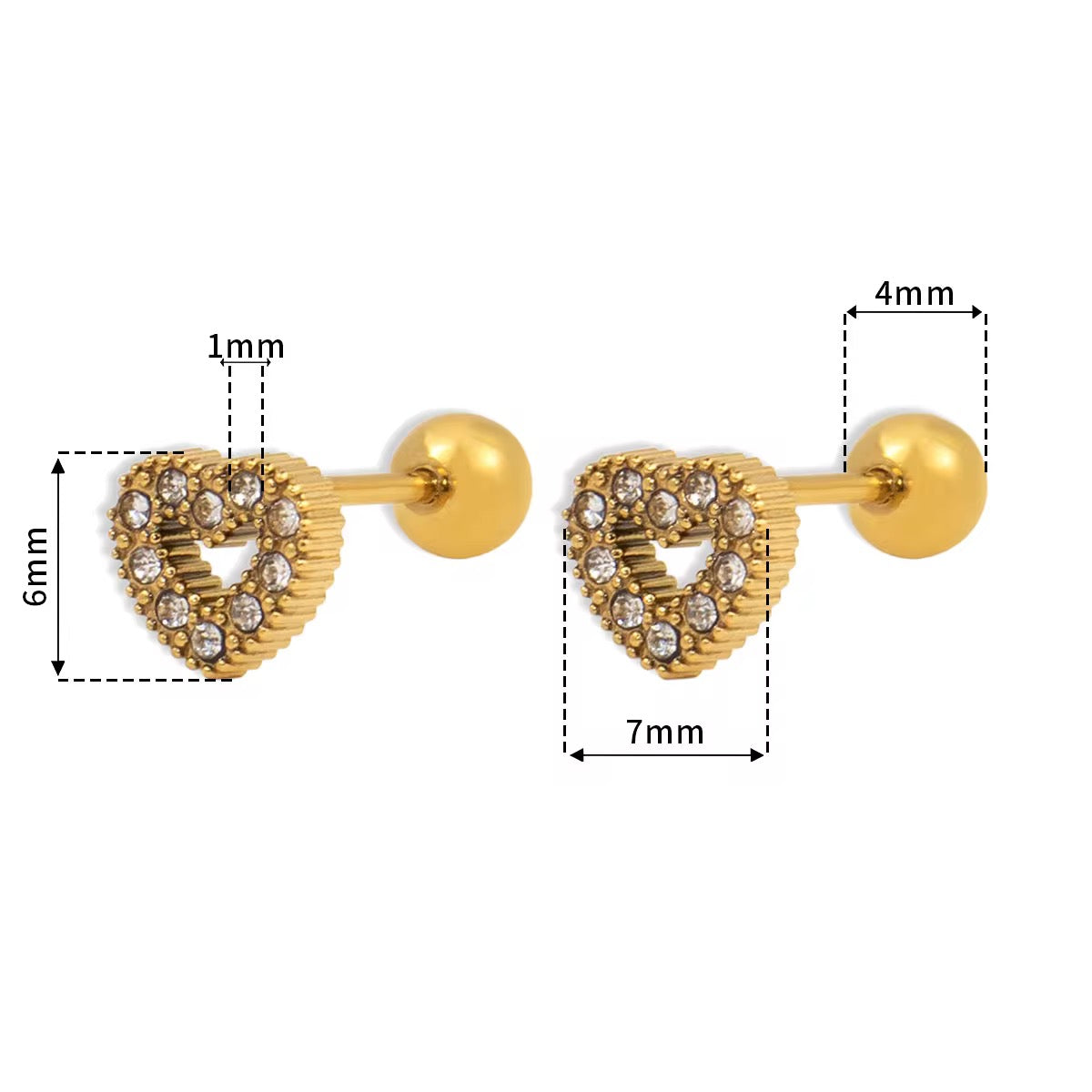 Heart Stud Earring