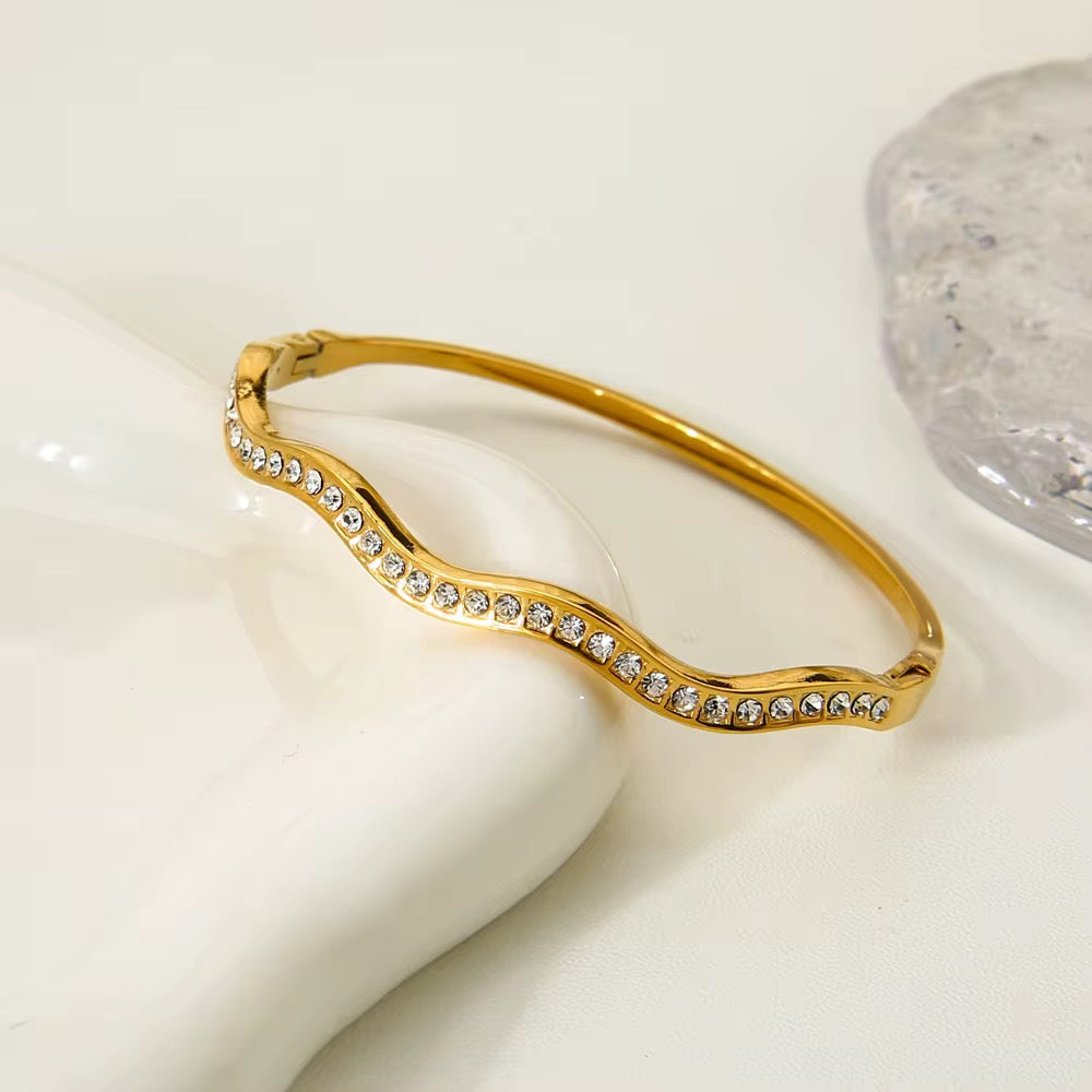 Wave Tennis Bangle