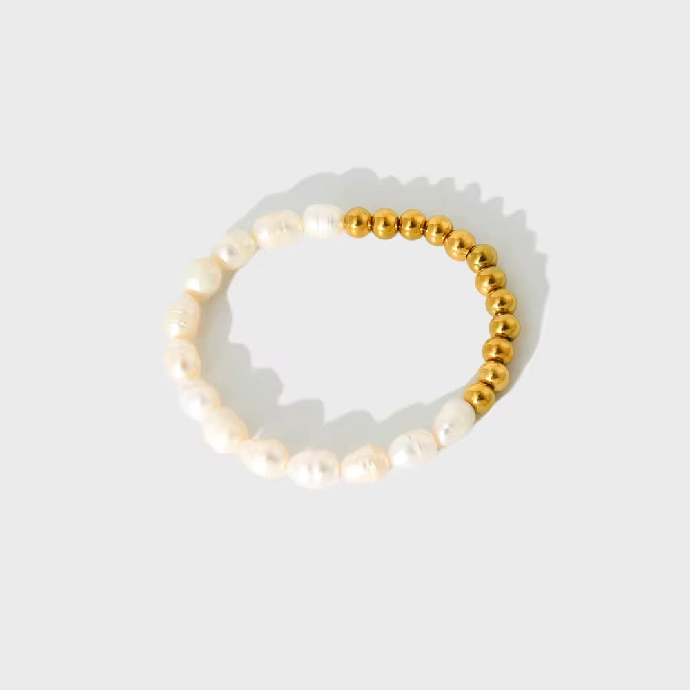 Half & Half Pearl Bracelet
