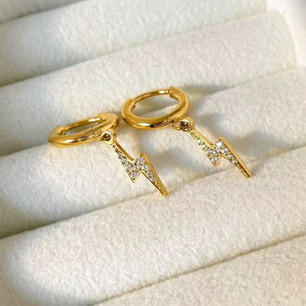 Lightning Bolt Huggie Earring