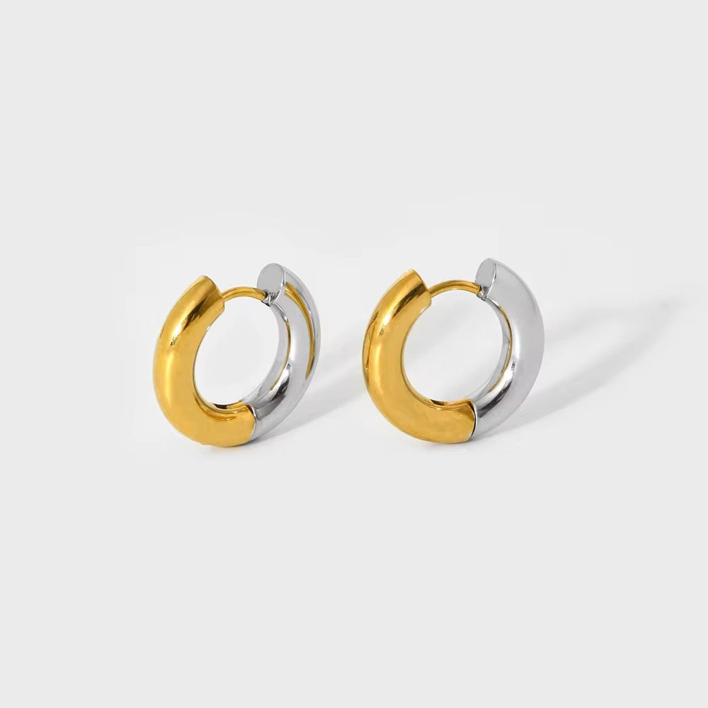 Two Tone Hoop Earring