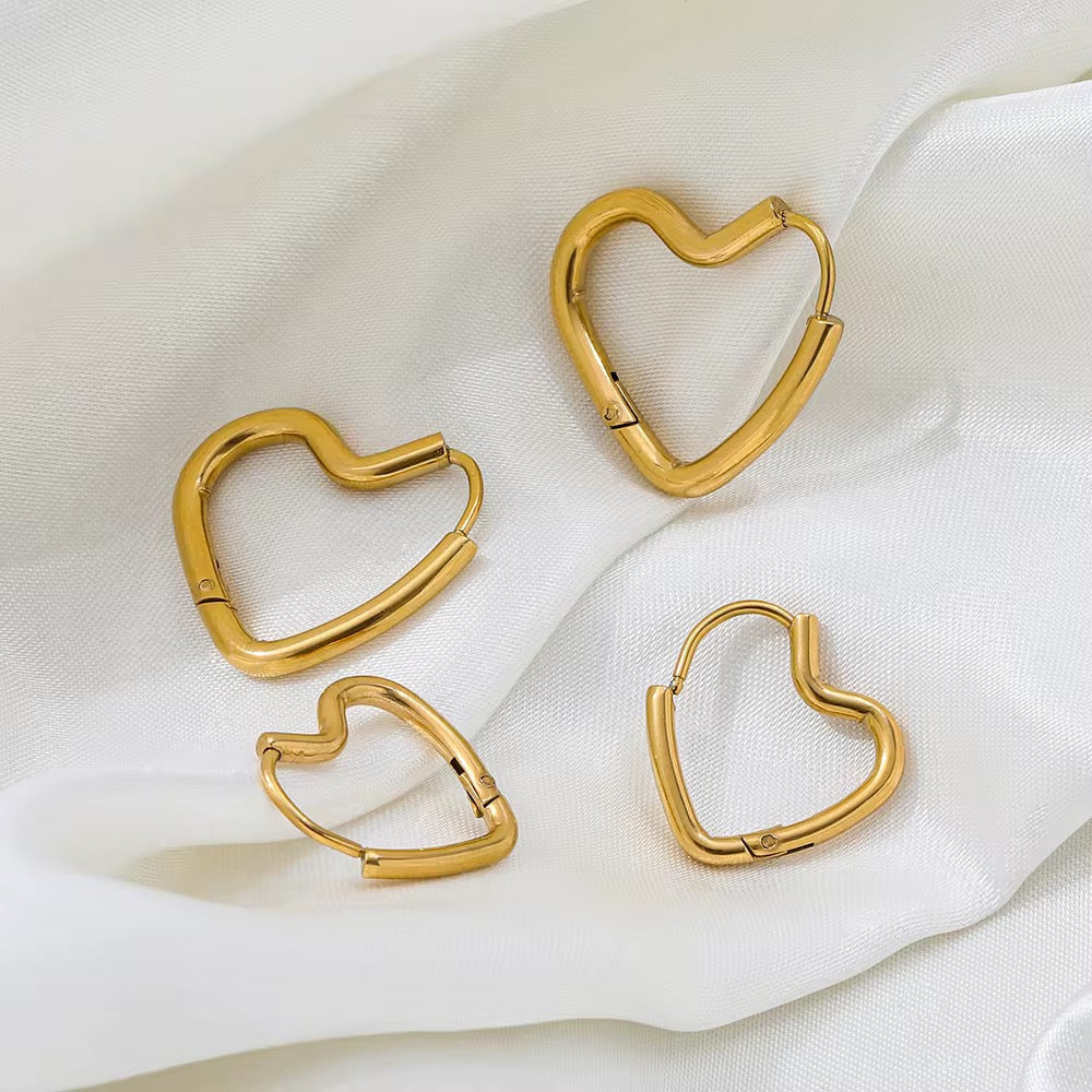 Amour Heart Hoop Earring