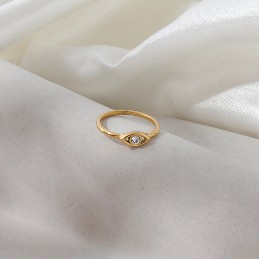 Stud Evil Eye Ring