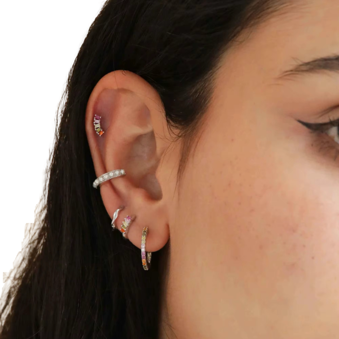 Prism Huggie Hoop Earring-Dazzledvenus