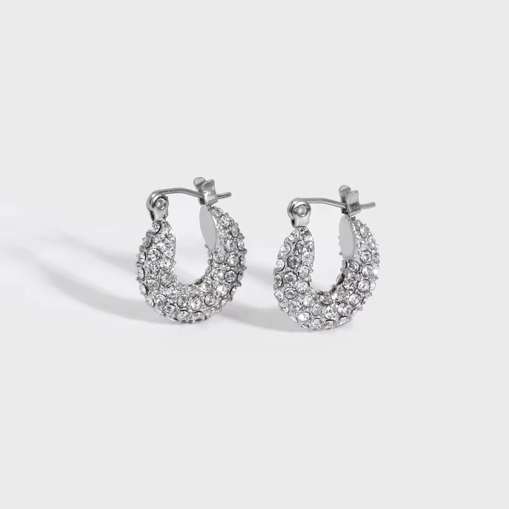 CZ Hoop Earring-Dazzledvenus
