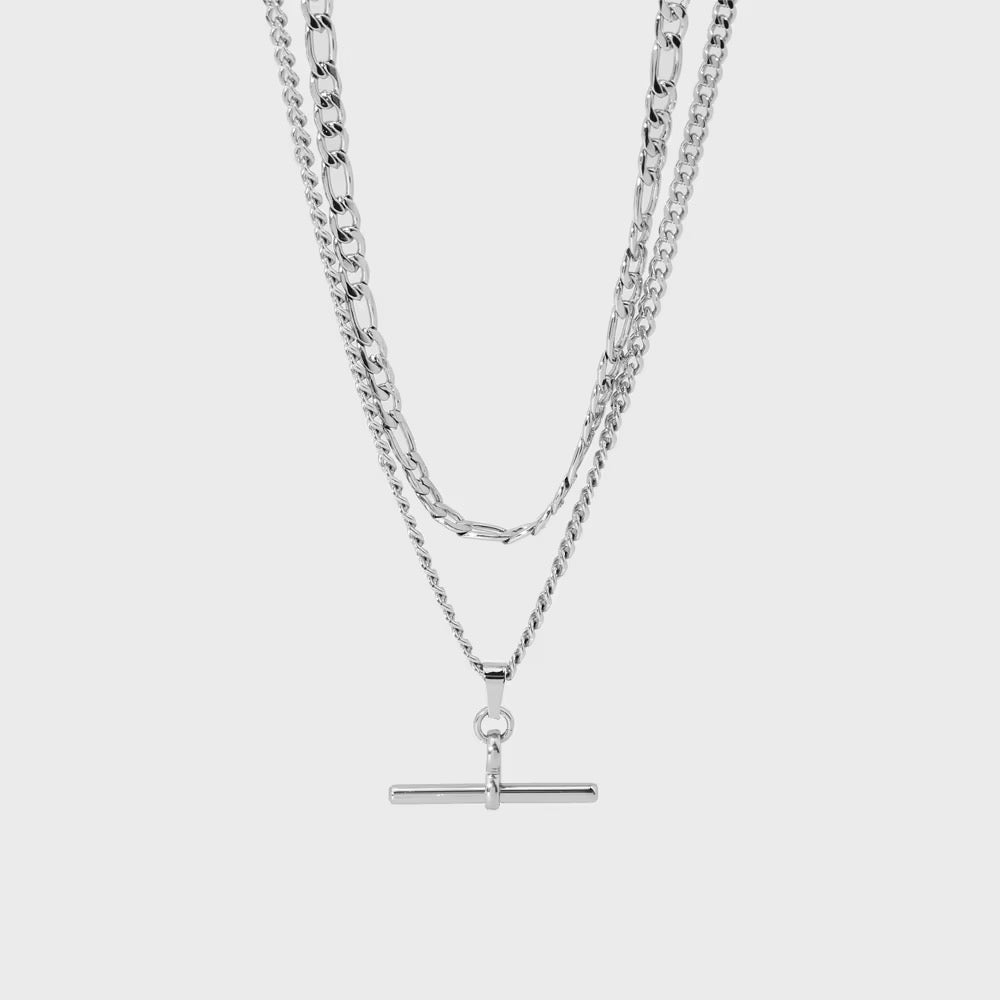 Multilayer T Bar Necklace-Dazzledvenus