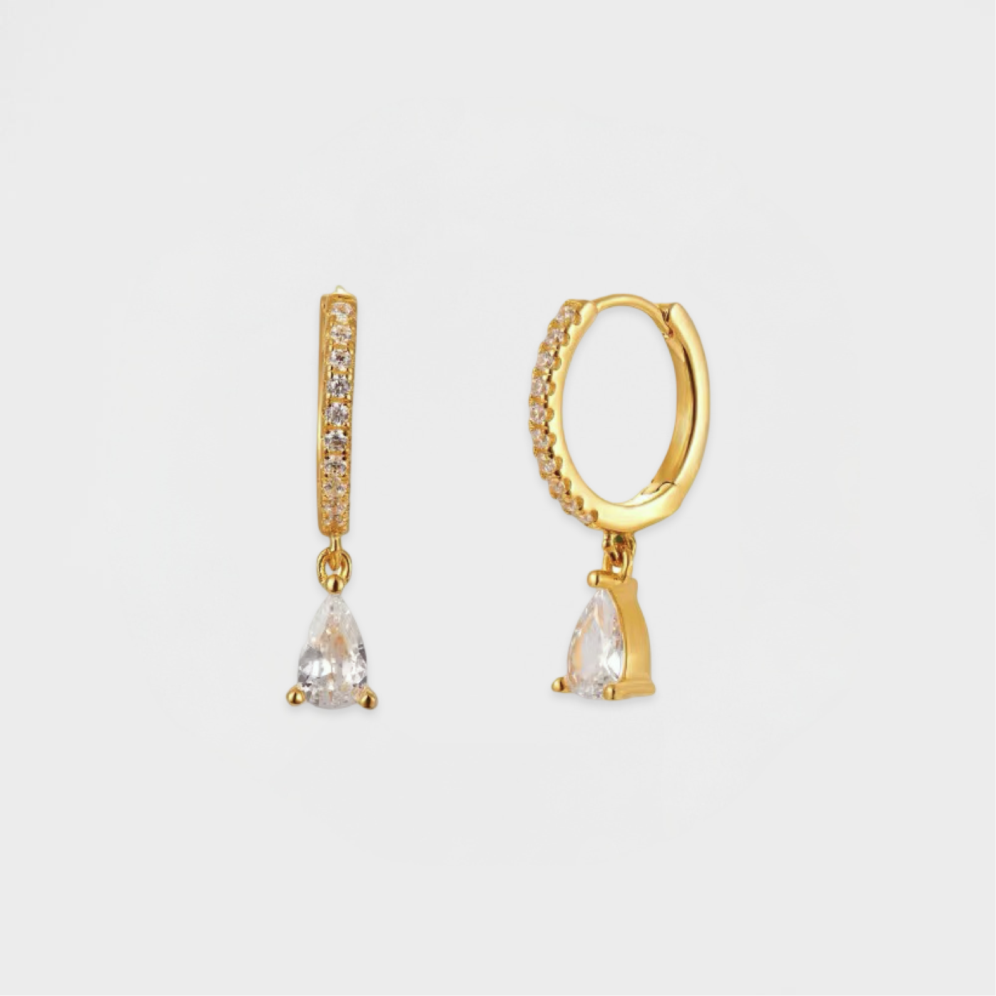 Tear Drop Huggie Hoop Earring