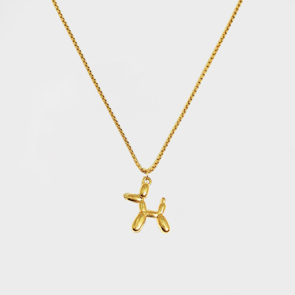 Puffy Balloon Dog Necklace