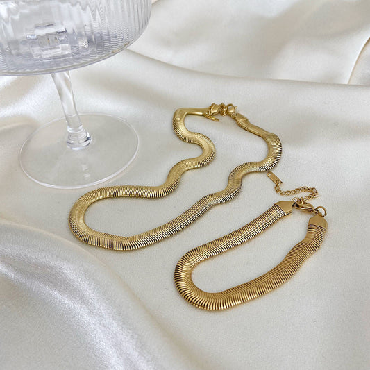 Textured Snake Bone Bracelet