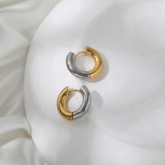 Two Tone Hoop Earring