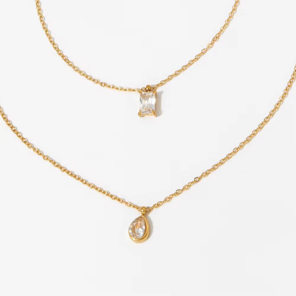 Twin Gleam Necklace-Explore our elegant Balance Beam T-Bar Chain Necklace collection. Enhance your style with our sophisticated designs. Order now for timeless elegance! 🏆-Dazzledvenus