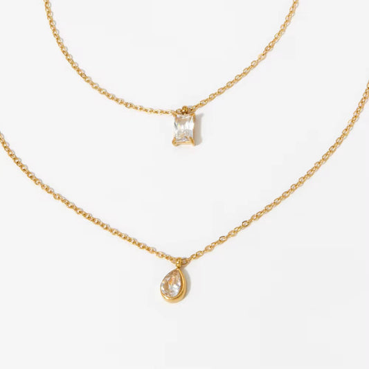 Twin Gleam Necklace-Explore our elegant Balance Beam T-Bar Chain Necklace collection. Enhance your style with our sophisticated designs. Order now for timeless elegance! 🏆-Dazzledvenus