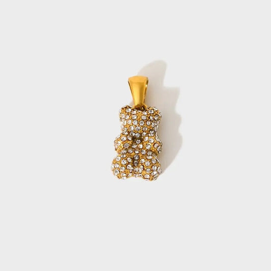 CZ Gummy Teddy Bear Charm-Dazzledvenus