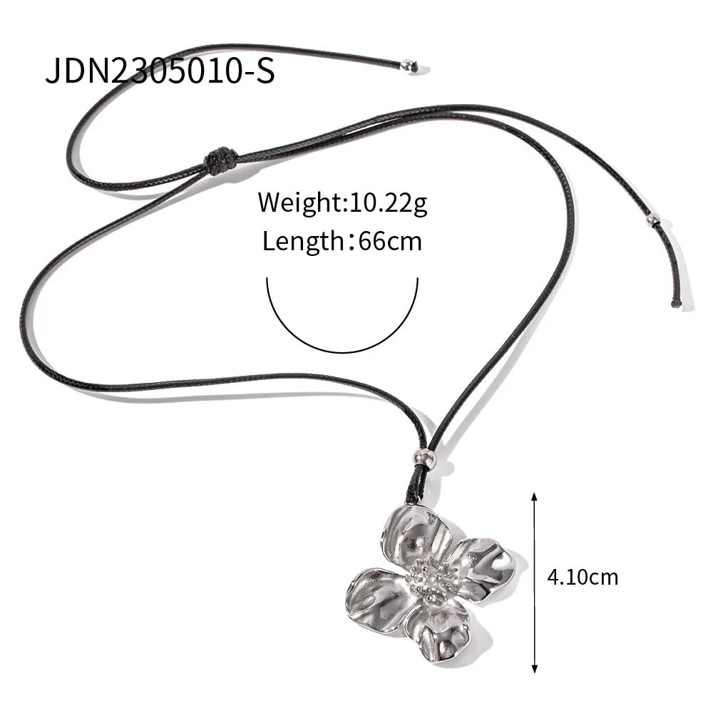 Orchid Leather Necklace