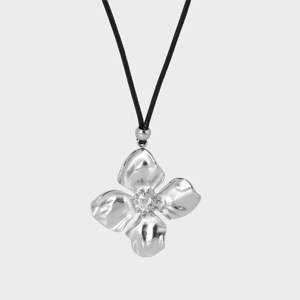 Orchid Leather Necklace