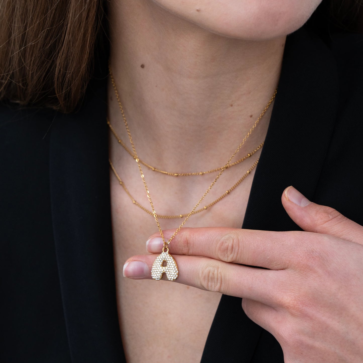 Hailey Diamond Bubble Necklace