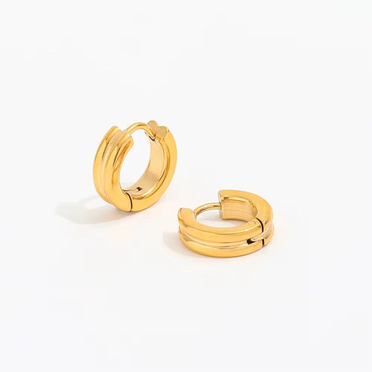 Noir Huggie Hoop Earring