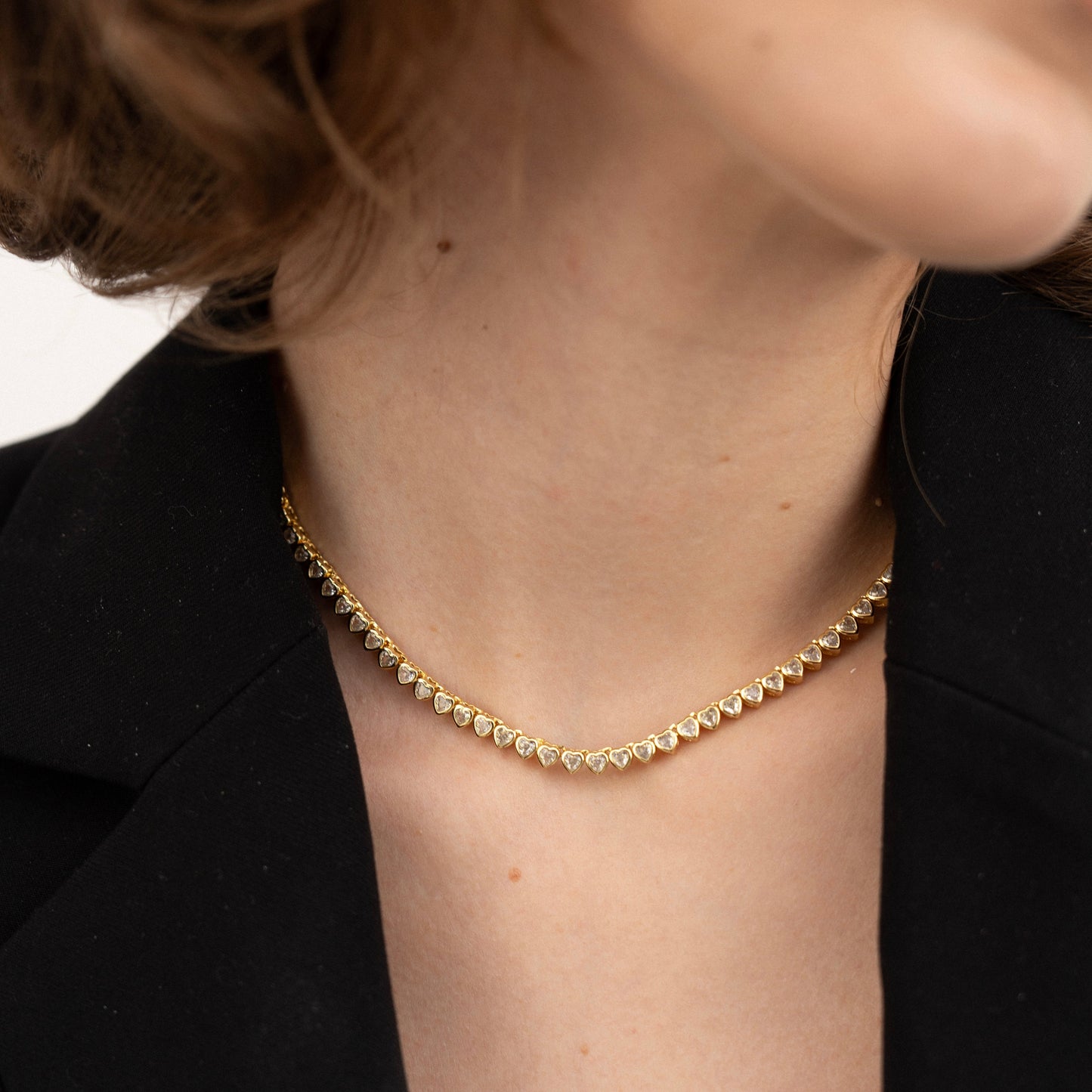 Bezel Heart Necklace