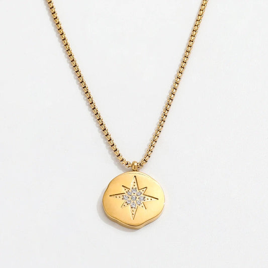 Guiding Star Necklace-Purchase stylish Twisted Herring Bone Necklace. Explore our online collection for trendy accessories reflecting the charm of the Emerald Isle. Order yours now!-Dazzledvenus