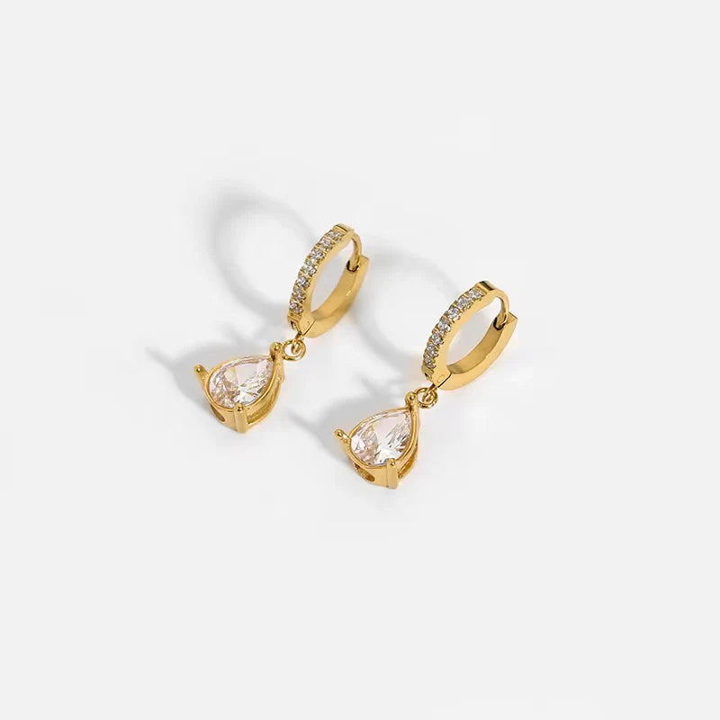 Tear Drop Huggie Earring