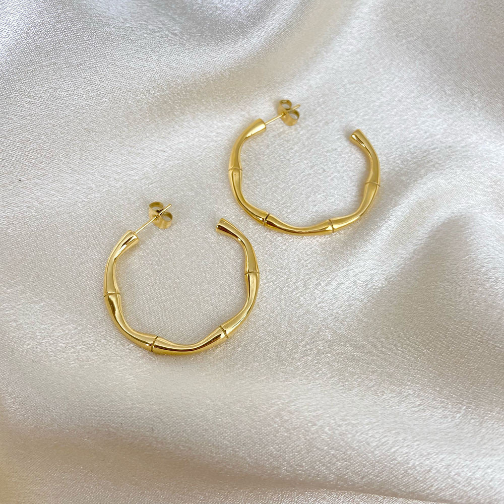 Molten Medium Hoop Earring-Dazzledvenus