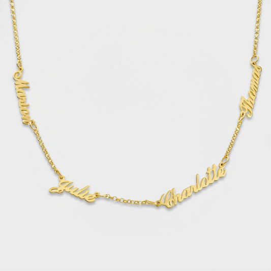 Family Tribe Name Necklace-Elevate your fashion game instantly! Order your Personalized Bubble Name Choker today to add a personalized touch to your style. Don't miss out. Shop Now! 💥-Dazzledvenus