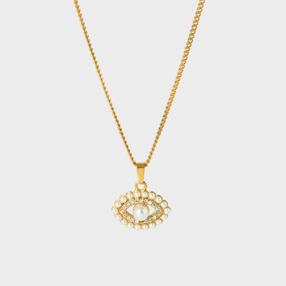 Pearl Eye Evil Necklace