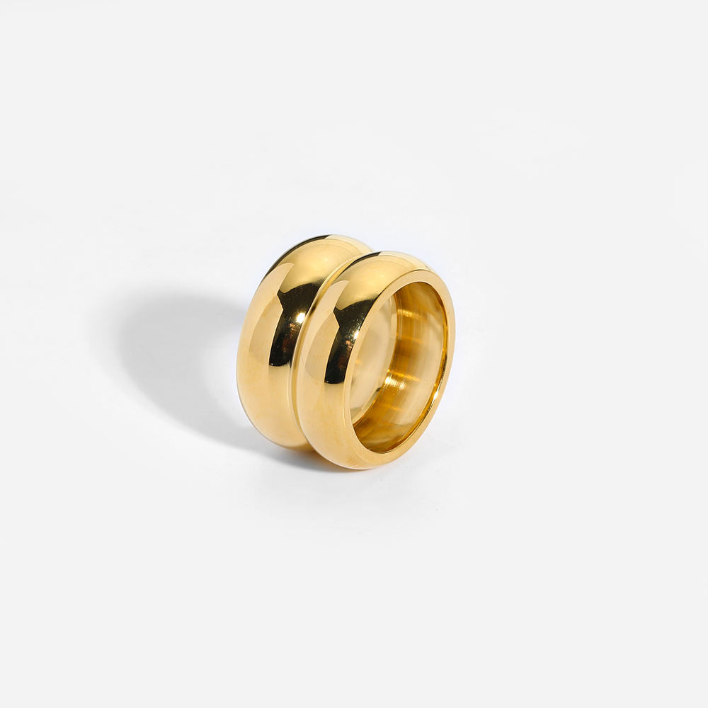 Chunky Sculpted Bold Dome Ring-Dazzledvenus