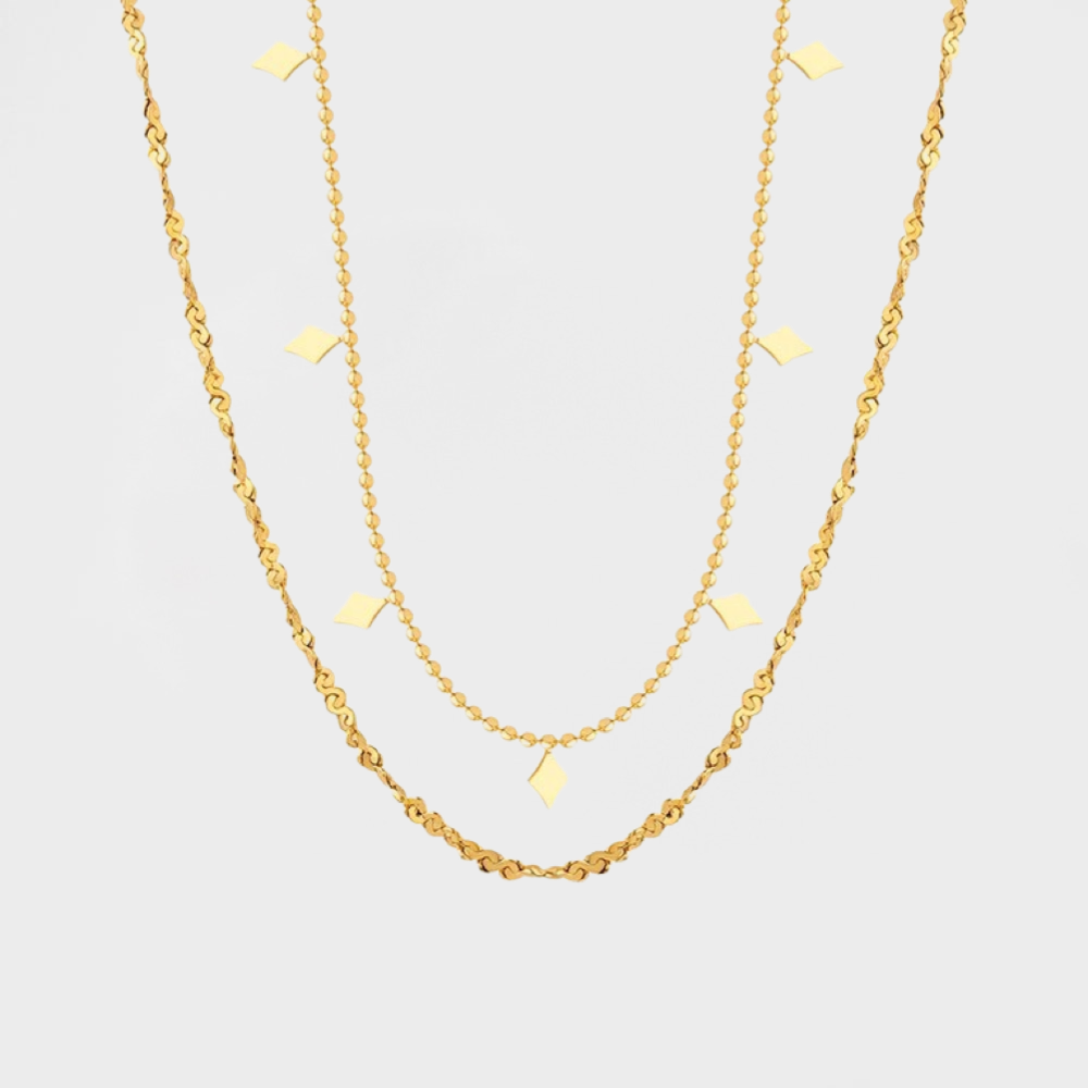 Multilayered Robyn Necklace-Achieve understated elegance with our Double Layered Minimal Stacked Necklace. This accessory adds a touch of sophistication to any outfit. Shop now yours! 💕-Dazzledvenus