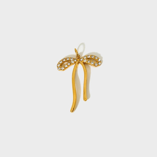 CZ Bow Charm-Dazzledvenus