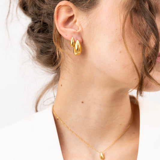 Signature Teardrop Stud Earring-Dazzledvenus