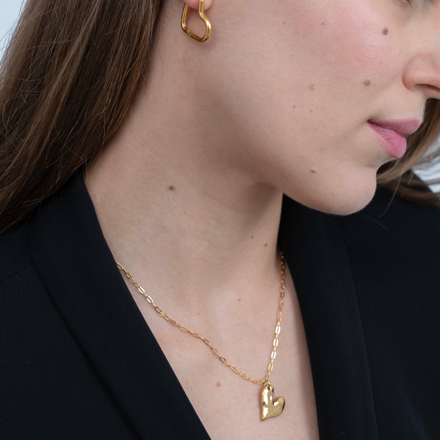 Heart Of Venus Hammered Necklace