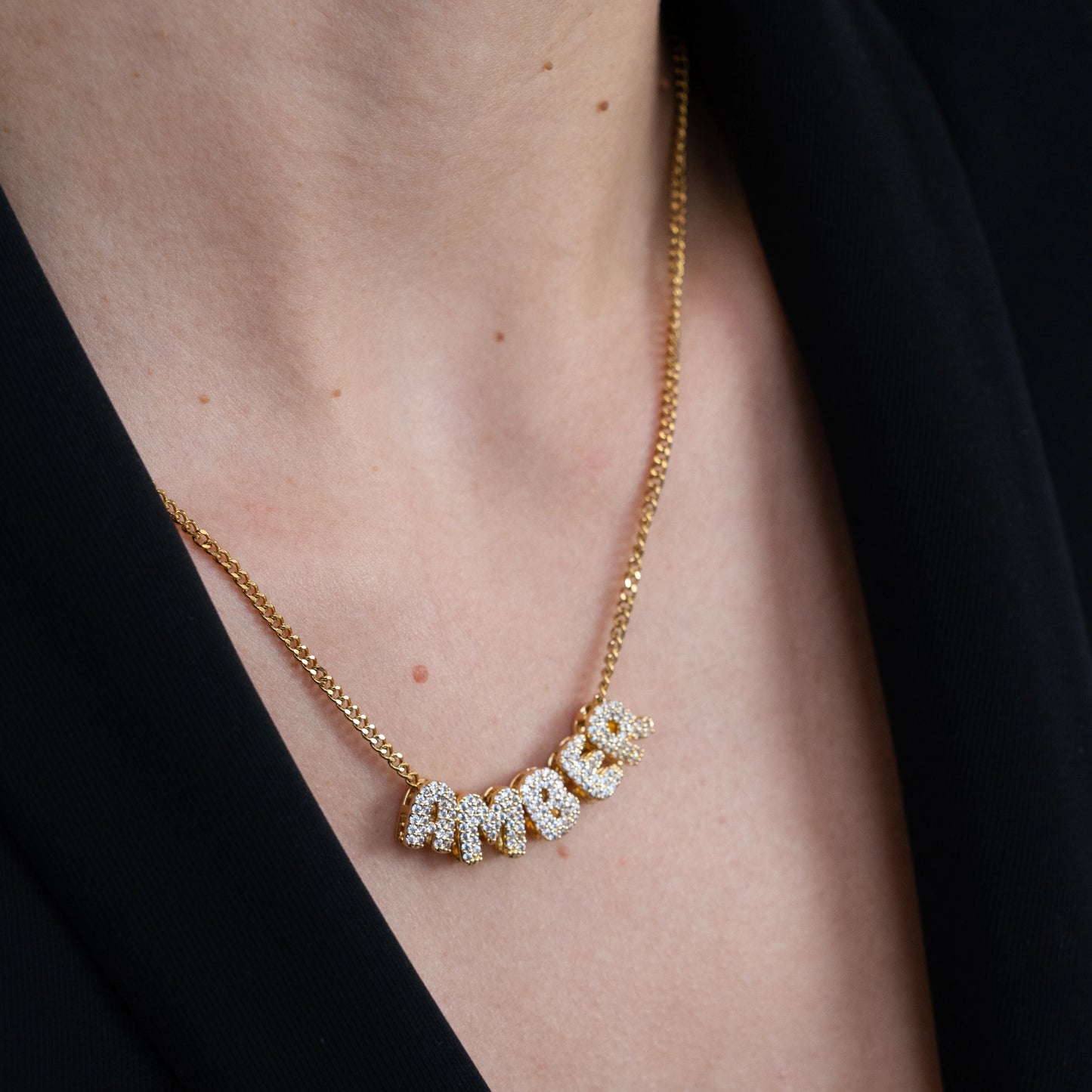 Personalised Pàve Bubble Necklace
