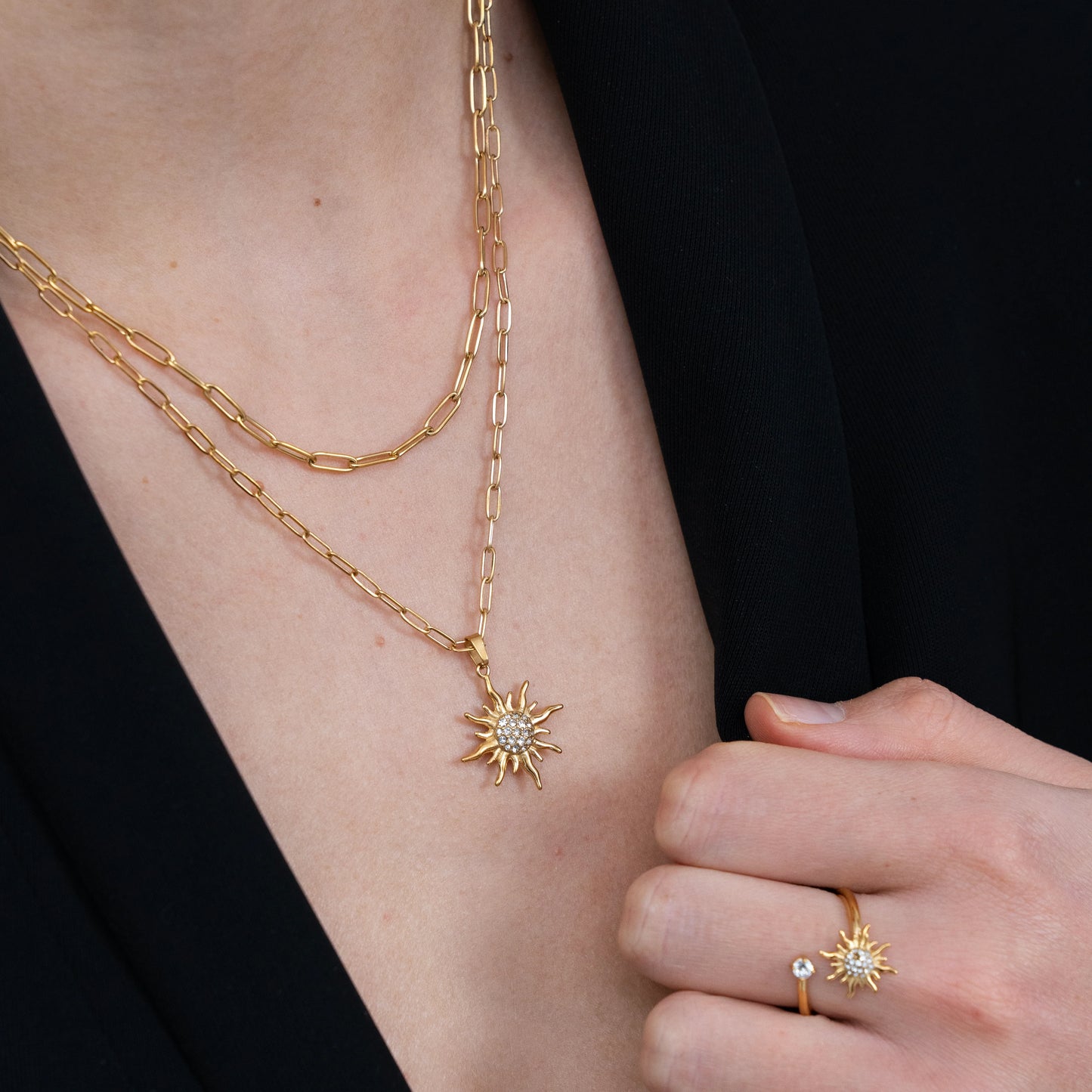 Rising Sun Duo Necklace
