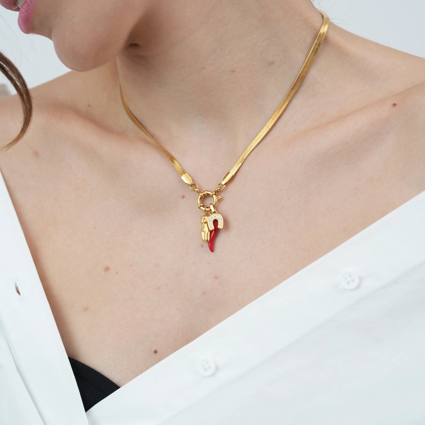 DYO Herringbone Snake Necklace