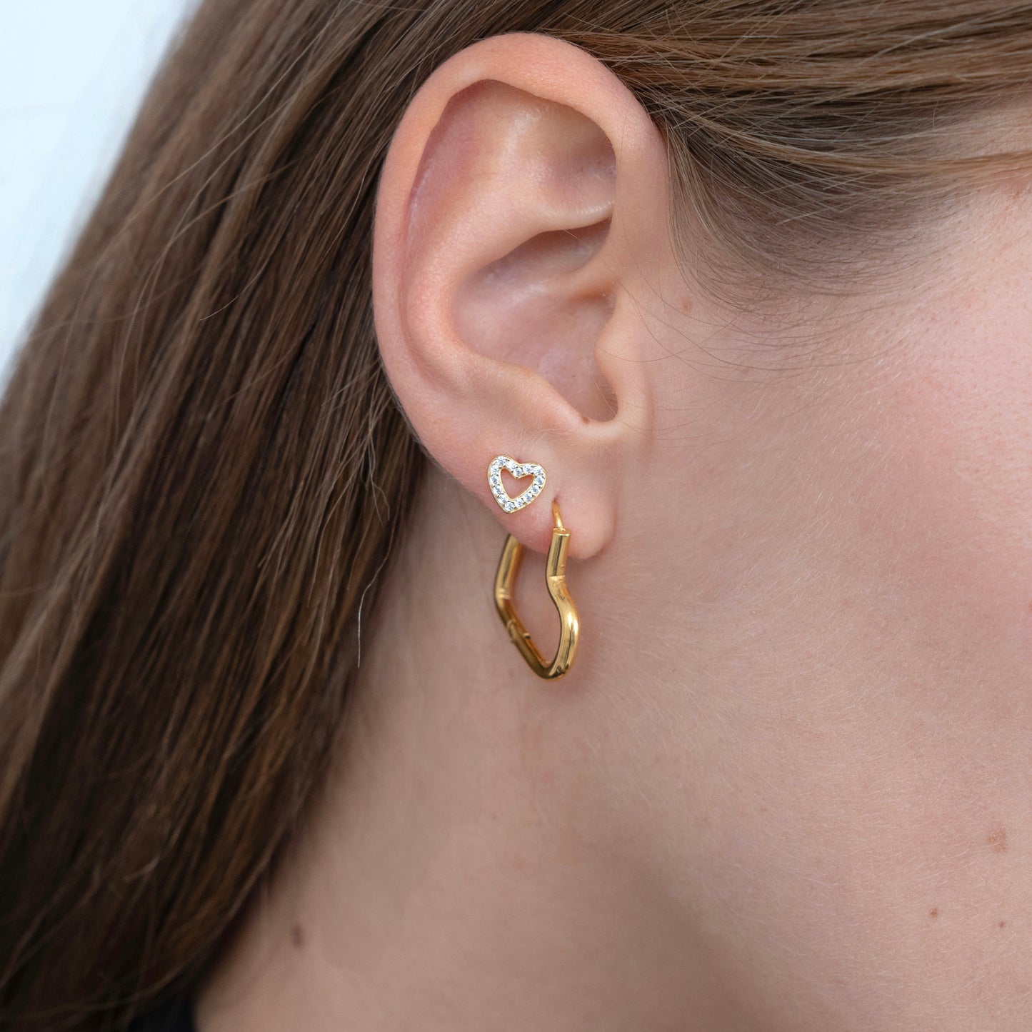 Amour Heart Hoop Earring