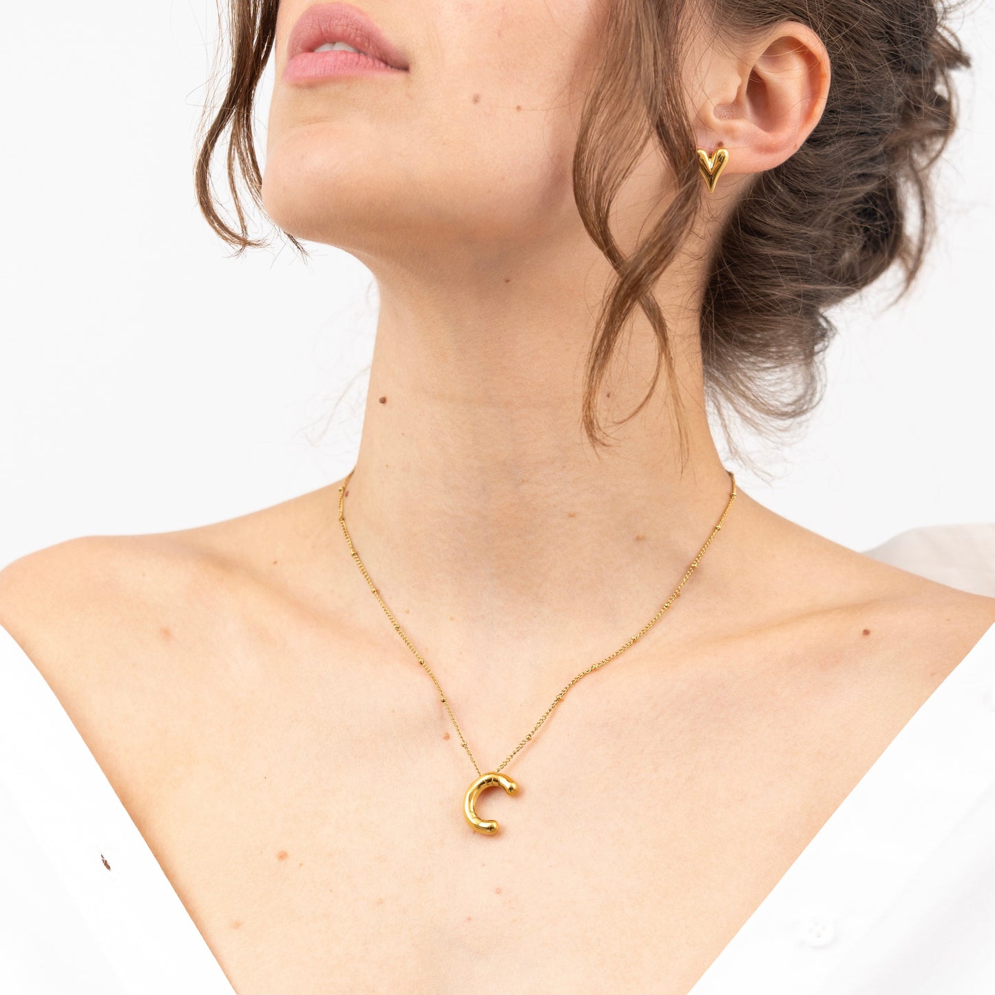 Statement Bubble Letter Necklace