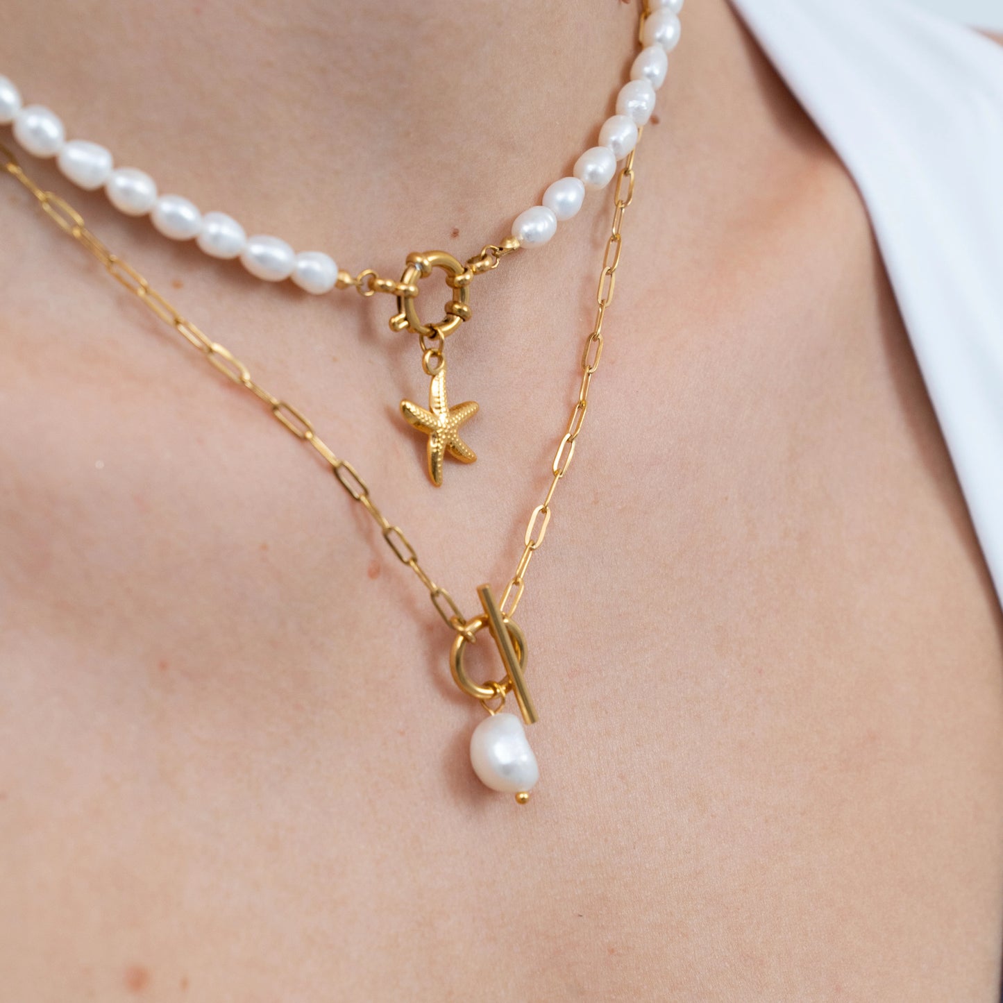 Toggle Freshwater Pearl Necklace