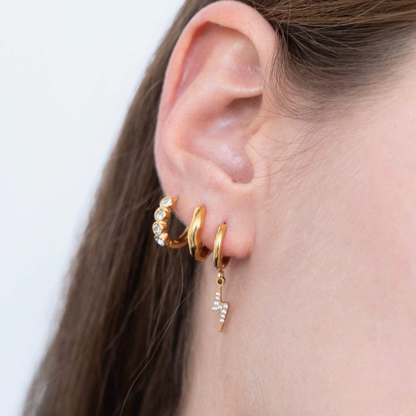 Lightning Bolt Huggie Earring