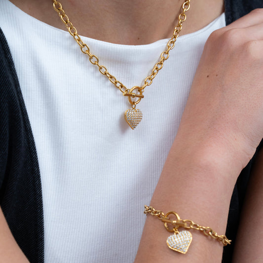 Heart Dazzle Necklace-Dazzledvenus