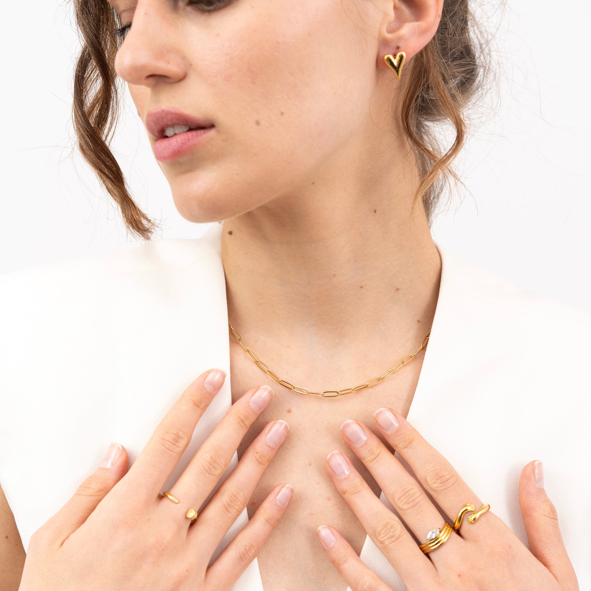 Adore Heart Stud Earring-Dazzledvenus
