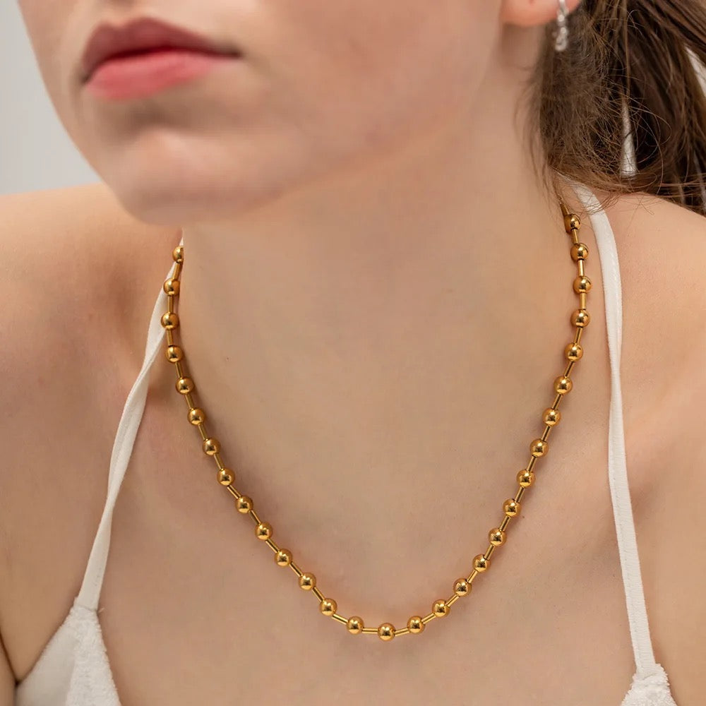 Ball High Shine Choker Necklace