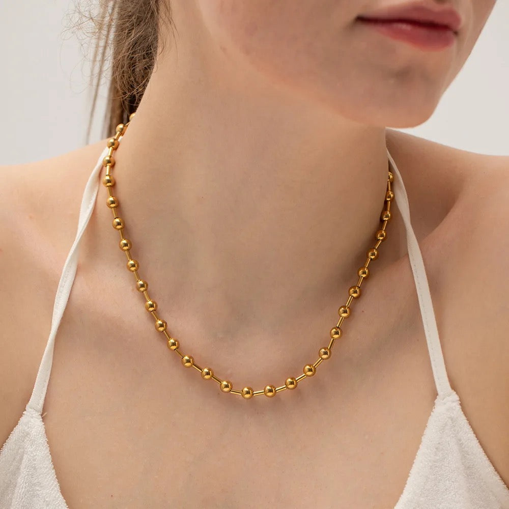 Ball High Shine Choker Necklace-Dazzledvenus