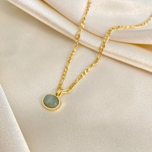 Jade Stone Necklace-Dazzledvenus
