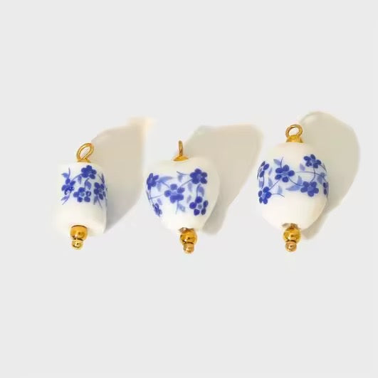 Porcelain Flower Charm