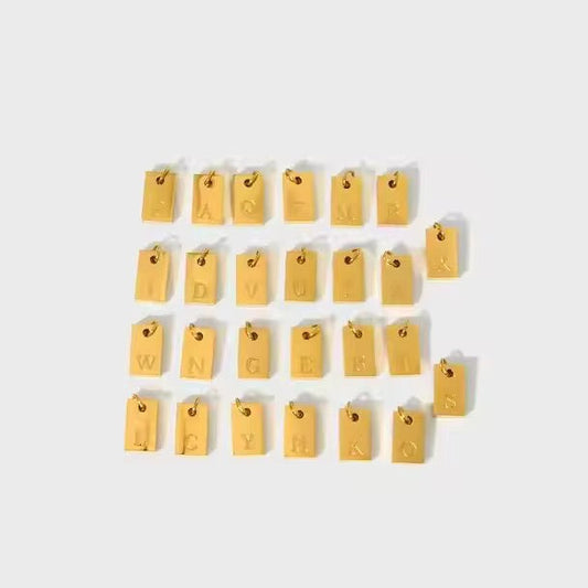Geometric Letter Charm