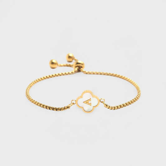 Clover Initial Bracelet-Dazzledvenus