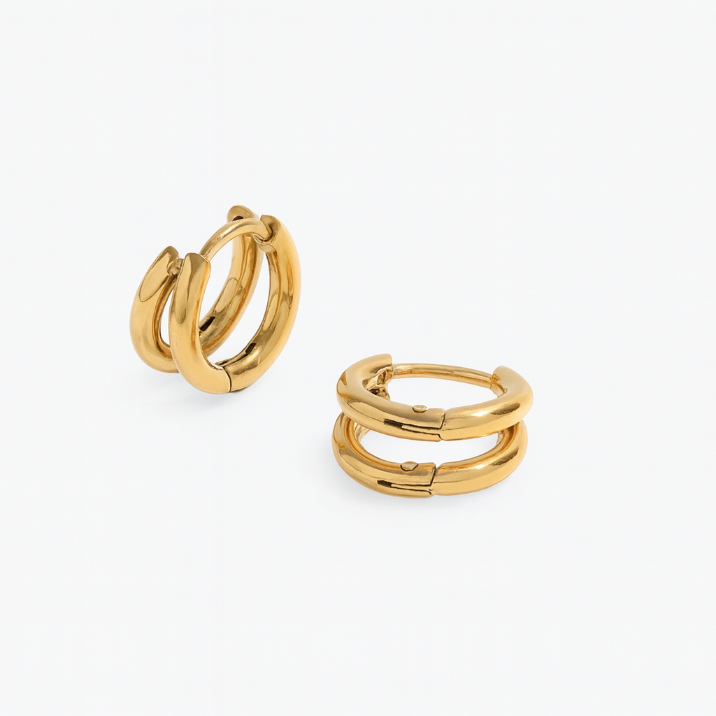 Duo Bar Huggie Earring