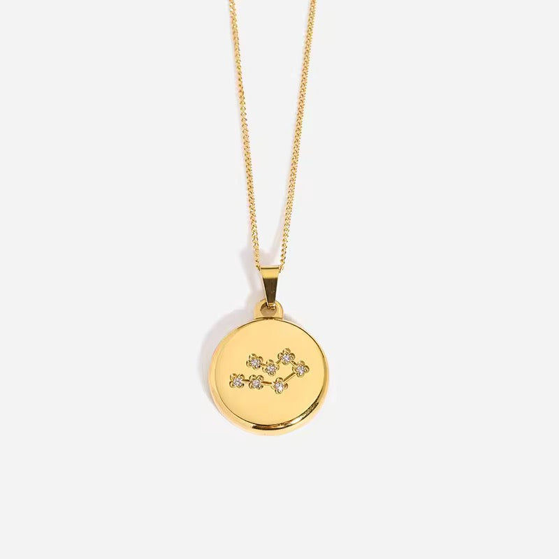 Stargazer Zodiac Necklace-Cancer-Purchase stylish Twisted Herring Bone Necklace. Explore our online collection for trendy accessories reflecting the charm of the Emerald Isle. Order yours now!-Dazzledvenus