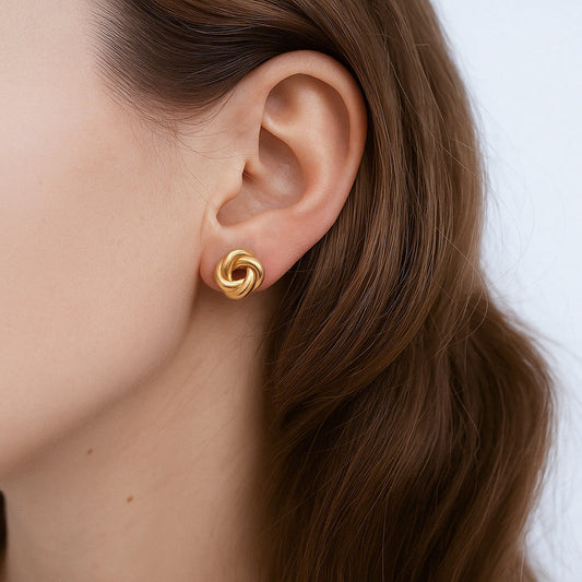 Lotus Stud Earring